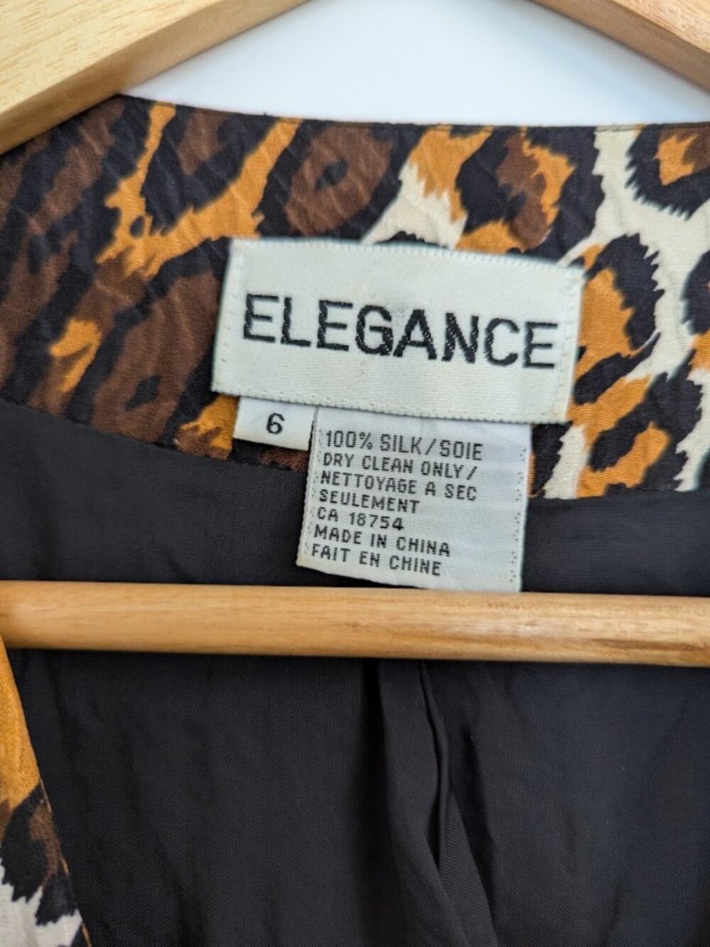 Silk 6 Leopard Jacket Animal Print 80s Crinkled Oversized Mob Wife Elegance - Picture 6 of 16